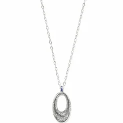 Brighton Terra Blue Hoop Necklace Silver-Blue Best