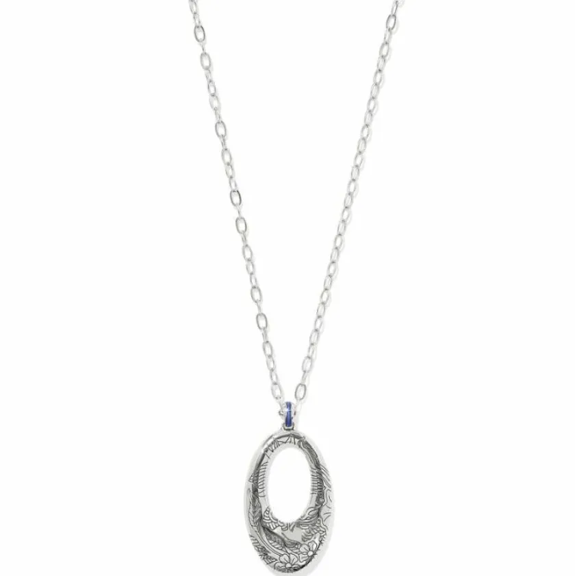 Brighton Terra Blue Hoop Necklace Silver-Blue Best