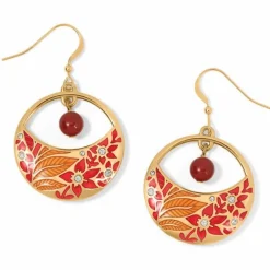 Brighton Terra Gold French Wire Earrings Gold-Red Sale