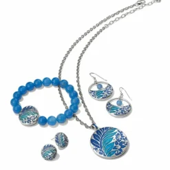 Brighton Terra Post Earrings Silver-Blue Sale