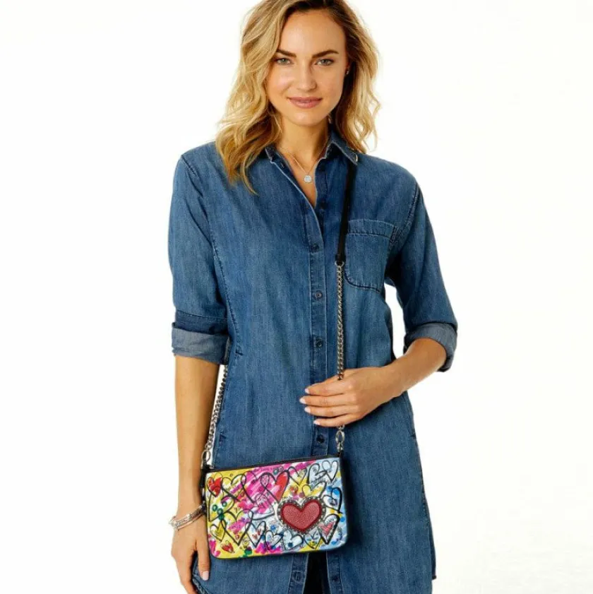 Brighton The Art Of Love Cross Body Pouch Multi Discount