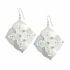 Brighton Theodora Statement Earrings Silver-Black Outlet