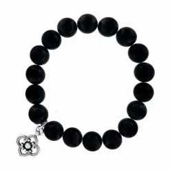 Brighton Toledo Stretch Bracelet Silver-Black Clearance