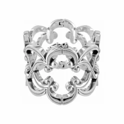 Brighton Toledo Wide Hinged Bangle Silver Hot