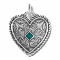 Brighton Treasured Heart Amulet Silver-Emerald Best