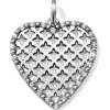 Brighton Trellis Heart Amulet Silver New