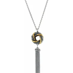 Brighton Tres Twist Long Necklace Silver-Gold New