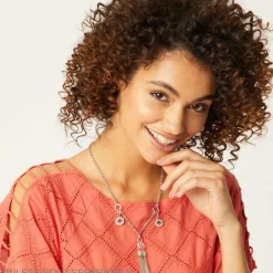 Brighton Trio Charm Necklace Silver Outlet