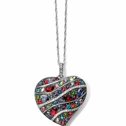 Brighton Trust Your Journey Convertible Reversible Large Heart Necklace Silver-Multi Online