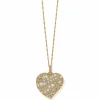 Brighton Trust Your Journey en Convertible Reversible Large Heart Necklace Gold Discount