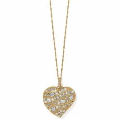 Brighton Trust Your Journey en Convertible Reversible Large Heart Necklace Gold Discount
