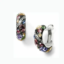 Brighton Trust Your Journey Hoop Earrings Silver-PastelMulti Discount