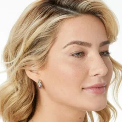 Brighton Trust Your Journey Hoop Earrings Silver-PastelMulti Discount