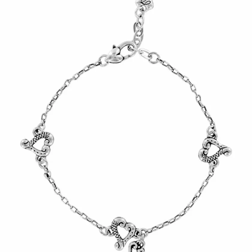 Brighton Tuscan Heart Anklet Silver Hot