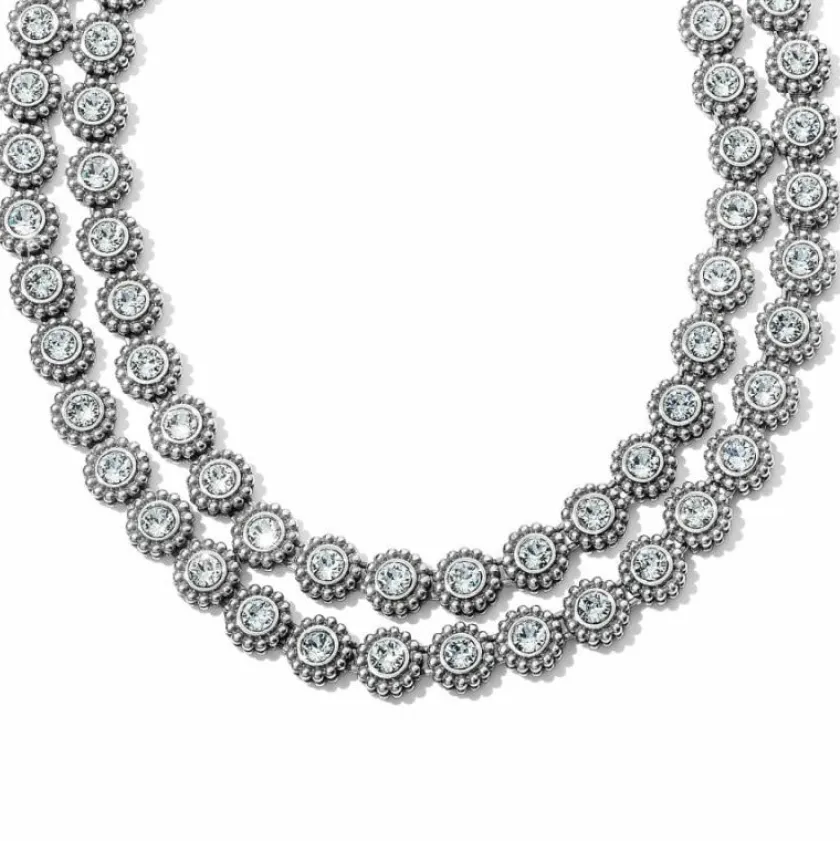 Brighton Twinkle Double Link Necklace Silver New