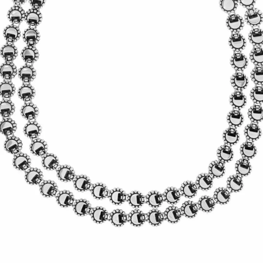 Brighton Twinkle Double Link Necklace Silver New