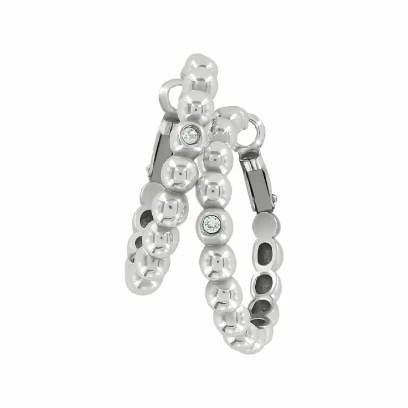Brighton Twinkle Granulation Medium Hoops Silver Online