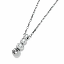 Brighton Twinkle Granulation Reversible Drop Necklace Silver Hot