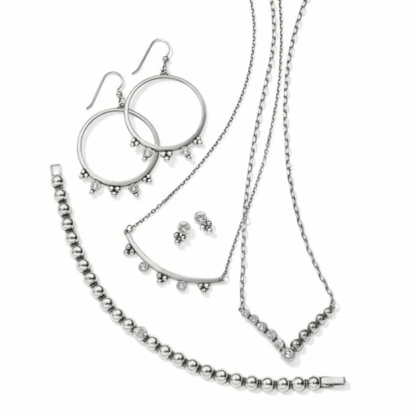 Brighton Twinkle Granulation Round French Wire Earrings Silver Online