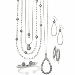 Brighton Twinkle Linx Long Necklace Silver Discount