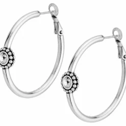 Brighton Twinkle Medium Hoop Post Earrings Silver Clearance