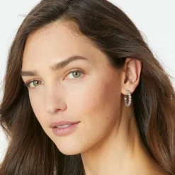 Brighton Twinkle Splendor Small Hoop Earrings Silver Online