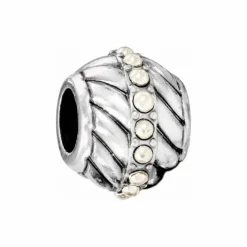 Brighton Twist Bead Silver-Pearl Hot