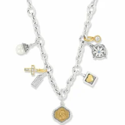 Brighton Two Toned Amulet Charm Necklace Silver-Gold Online