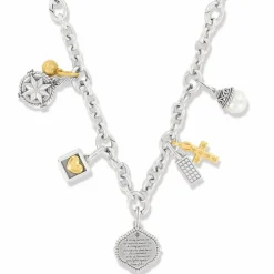Brighton Two Toned Amulet Charm Necklace Silver-Gold Online