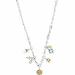 Brighton Two Toned Amulet Charm Necklace Silver-Gold Online