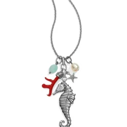 Brighton Under The Sea Convertible Necklace Silver-Pearl New