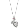 Brighton Valencia Charm Necklace Silver-Pink Sale
