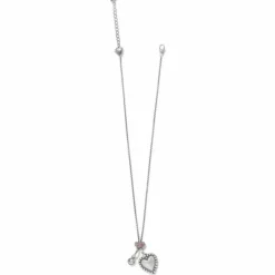 Brighton Valencia Charm Necklace Silver-Pink Sale