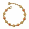 Brighton Venetian Gems Link Bracelet Gold-Red New