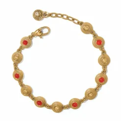 Brighton Venetian Gems Link Bracelet Gold-Red New