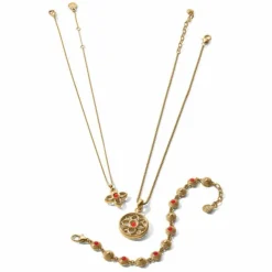 Brighton Venetian Gems Necklace Gold-Red Best