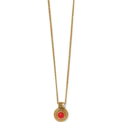 Brighton Venetian Gems Petite Necklace Gold-Red Clearance