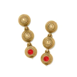 Brighton Venetian Gems Post Drop Earrings Gold-Red Online