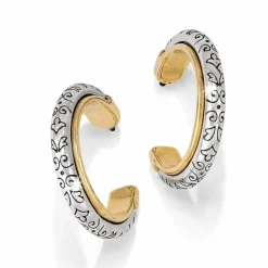 Brighton Venezia Hoop Post Earrings Silver-Gold Clearance
