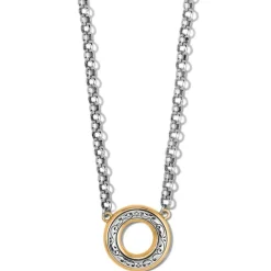 Brighton Venezia Open Ring Short Necklace Silver-Gold Clearance