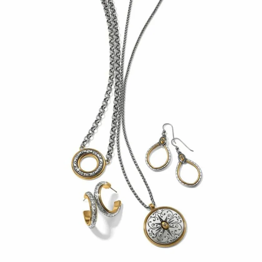 Brighton Venezia Open Ring Short Necklace Silver-Gold Clearance