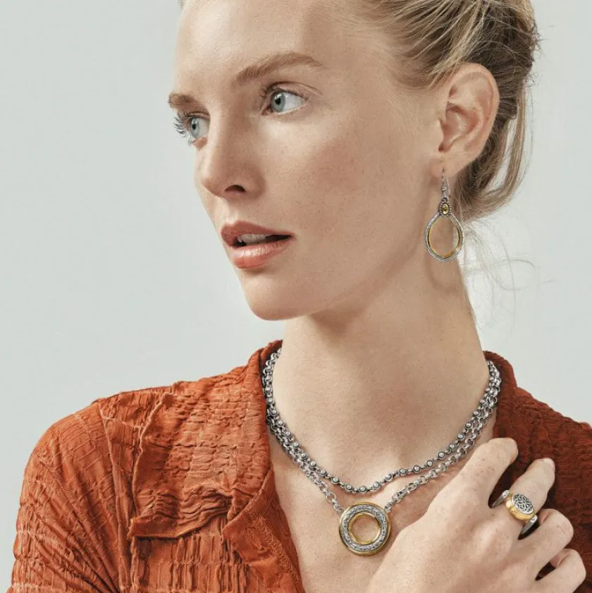 Brighton Venezia Open Ring Short Necklace Silver-Gold Clearance