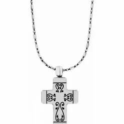 Brighton Venezia Petite Cross Necklace Silver-Gold Sale
