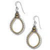 Brighton Venezia Teardrop French Wire Earrings Silver-Gold Clearance