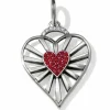 Brighton Vibrant Heart Amulet Silver-Red Hot