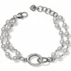 Brighton Victoria Charm Bracelet Silver-Pearl Outlet