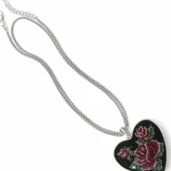 Brighton Victorian Rose Long Necklace Silver-Multi Best