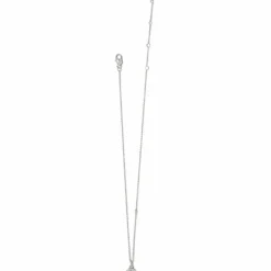 Brighton Voyage Mini Compass Necklace Silver New