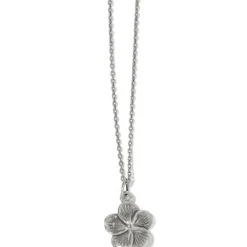 Brighton Voyage Petite Plumeria Necklace Silver New