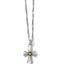 Brighton Wayfarers Cross Necklace Silver-Gold Best
